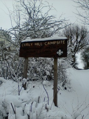 Curly Hill Campsite In The Snow